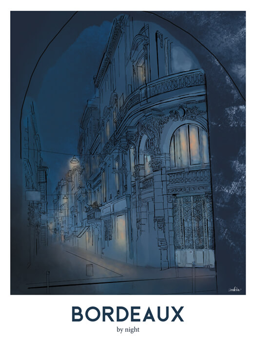 affiche de Bordeaux by night